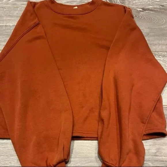 Rust Orange Crewneck Sweatshirt - Picture 4 of 4